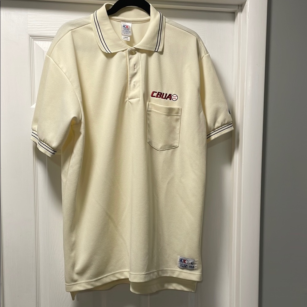 Cliff Keen CBUAO UMPIRE Cream Polo Shirt Like new